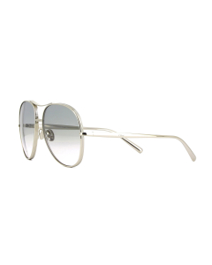 Chloe -  Light Grey Gradient Aviator Sunglasses