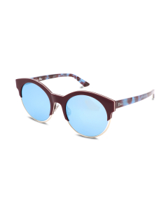 Dior - Sideral Silver Mirror Round Ladies Sunglasses