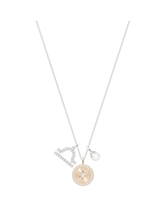Swarovski Zodiac Pendant, Libra, White, Rhodium Plating