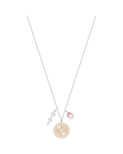 Swarovski Zodiac Pendant, Sagittarius, Pink, Rhodium Plating