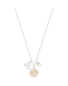 Swarovski Zodiac Pendant, Leo, White, Rhodium Plating
