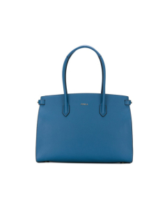 Furla Pin M Tote Bag East/West in Genziana