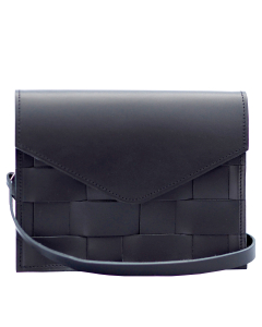 Eduards - Näver Mini Shoulder Bag in Black Leather