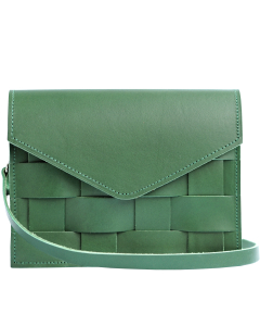 Eduards - Näver Mini Shoulder Bag in Green Leather