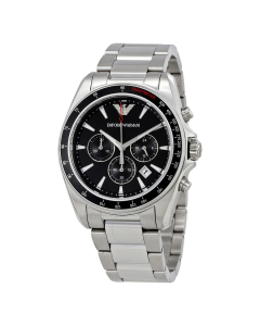 Emporio Armani Mens Sports Silver Steel Bracelet Watch