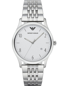 Emporio Armani Men's 'Chronograph' Watch - Silver/White Dial