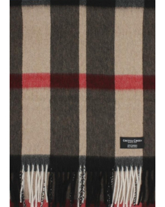 Gretna Green Wide Cashmere Scarf in Exploded Camel Thomson