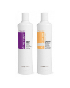Fanola - No Yellow Shampoo (350ml) & Nutri Care Nourishing Restructuring Conditioner (350ml)