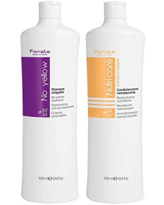 Fanola No Yellow Shampoo & NutriCare Conditioner Set 1000ml