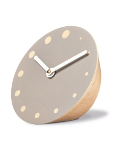 Siebensachen by Adam + Harborth Rockaclock Desk Clock in Beech and Grey