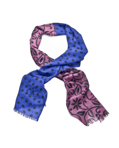 Ferre 100 % Wool Scarf - Blue/Purple