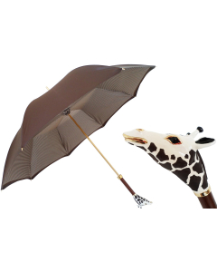 Pasotti Women Luxe Giraffe Umbrella, Double Cloth 