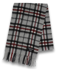 Gretna Green - Cashmere Scarf in Grey Thomson Tartan