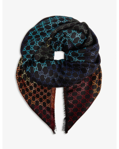 Gucci - GG Jacquard scarf - rainbow black