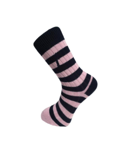 Hortons Mens Francis Socks Pink & Navy Stripe