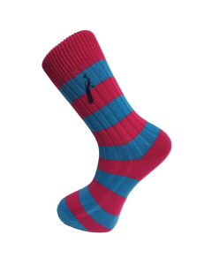 Hortons Men's Bardwell Socks - Pink & Turquoise (One Size)
