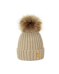 Hortons England Meribel PomPom Hat - Beige