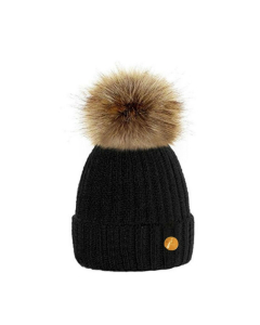 Hortons England Meribel PomPom Hat - Black