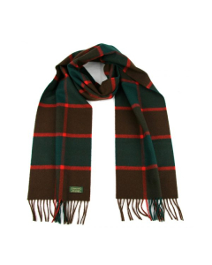 Glencroft 100% Cashmere Premium Plaid Scarf in Green and Red