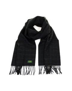 Glencroft 100% Cashmere Premium Scarf - Grey Purple Check