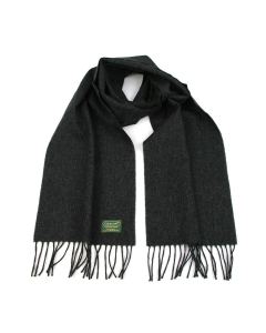 Glencroft 100% Pure Lambswool Plain Scarf - Dark Grey