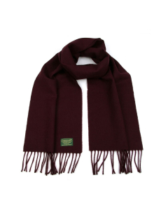 Glencroft 100% Pure Lambswool Plain Scarf - Wine