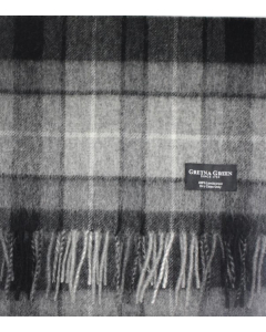 Gretna Green - 100% Lambswool Scarf in Grey Buchanan Tartan