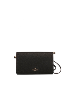 Coach Foldover Crossbody Clutch - Black
