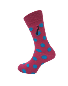 Hortons Men's Lawford Socks - Pink & Turquoise (One Size)