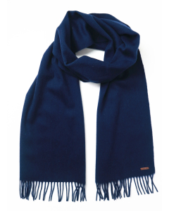 Hortons England 100% Lambswool 'Oscar' Scarf - Navy