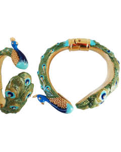 Pasotti Luxury Peacock Bracelet - Blue/Green