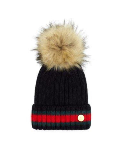 Hortons Kloster Pom Pom Hat Black