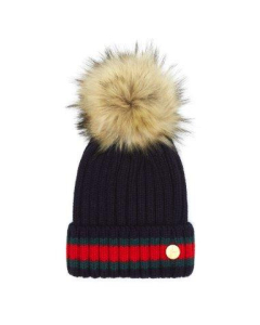 Hortons Kloster Pom Pom Hat Navy