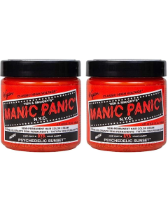 Manic Panic - High Voltage Semi-Permanent Hair Colour Cream - Psychedelic Sun Orange (118ml x 2)