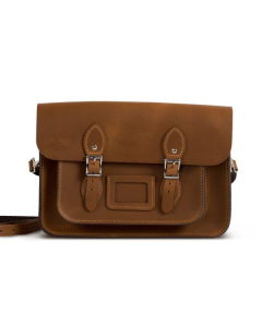 Gweniss Charlotte Satchel - Premium Vintage Tan - 12.5"
