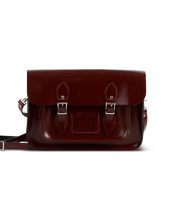 Gweniss Charlotte Satchel - Oxblood Patent - 13"