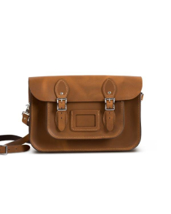 Gweniss Charlotte Satchel - Premium Vintage Tan - 11"