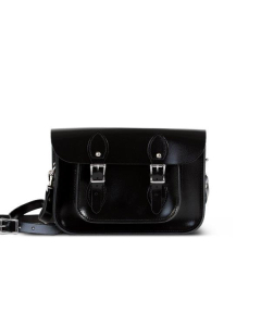 Gweniss Charlotte Satchel - Premium Vintage Black - 12.5"