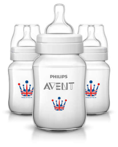 Philips Avent Classic British Print Baby Bottle Triple Pack