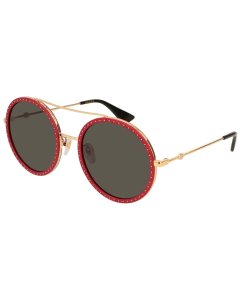 Gucci - GG0061S-018 Red Metal Sunglasses for Women