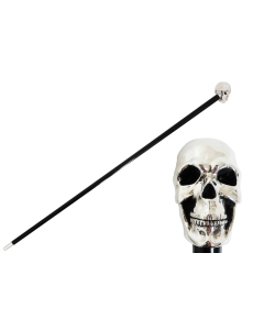 Pasotti Skull Cane - Silver