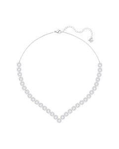Swarovski Angelic Square Necklace Large - White/Rhodium Plating
