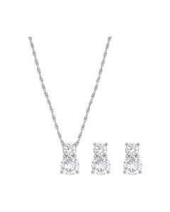 Swarovski Brilliance Set - White/Rhodium Plating