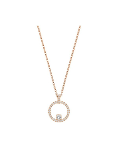 Swarovski Creativity Circle Pendant, White, Rose Gold Plating