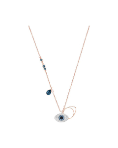 Swarovski Duo Evil Eye Pendant, Blue, Mixed Plating