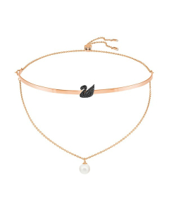 Swarovski Iconic Swan Choker Necklace - Rose Gold