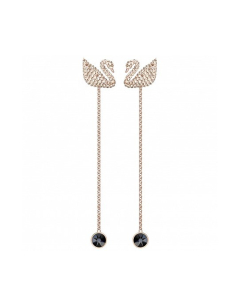 Swarovski - Rose Gold Iconic Swan Pierced Earrings