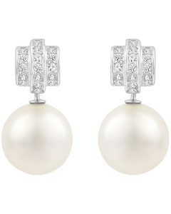 Swarovski Perpetual Pierced Earrings - White/Silver