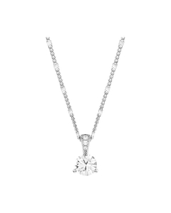 Swarovski Solitaire Pendant, White, Rhodium Plating