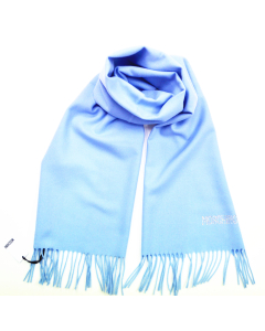 Moschino Diamante Logo Scarf - Light Blue
